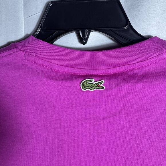 Lacoste Mens Large Pink Tee Shirts MSRP $70 - Picture 4 of 9